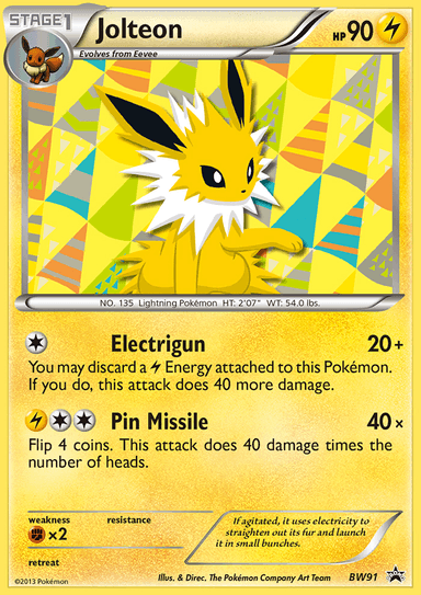 Jolteon, BW Black Star Promos BW91