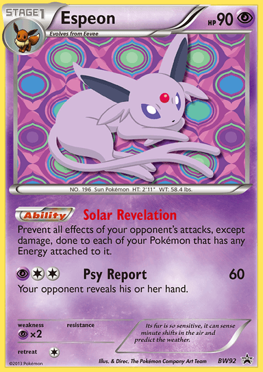 Espeon, BW Black Star Promos BW92