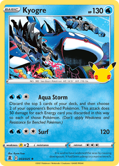 Kyogre, Celebrations 3