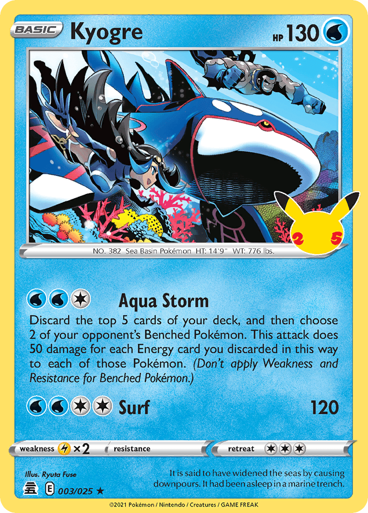 Kyogre, Celebrations 3