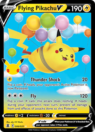 Flying Pikachu V, Celebrations 6
