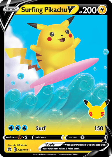 Surfing Pikachu V, Celebrations 8