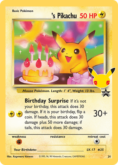 _____'s Pikachu, Celebrations: Classic Collection 24