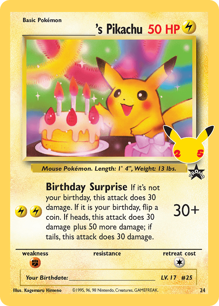 _____'s Pikachu, Celebrations: Classic Collection 24