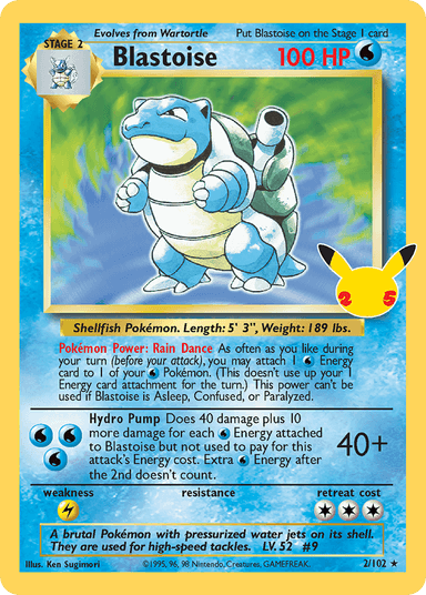 Blastoise, Celebrations: Classic Collection 2