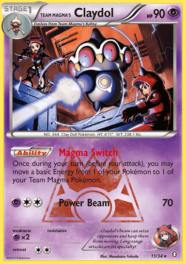 Team Magma's Claydol, Double Crisis 11