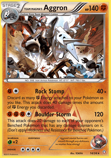 Team Magma's Aggron, Double Crisis 14