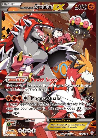 Team Magma's Groudon-EX, Double Crisis 15