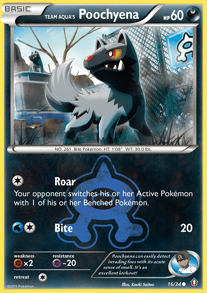 Team Aqua's Poochyena, Double Crisis 16