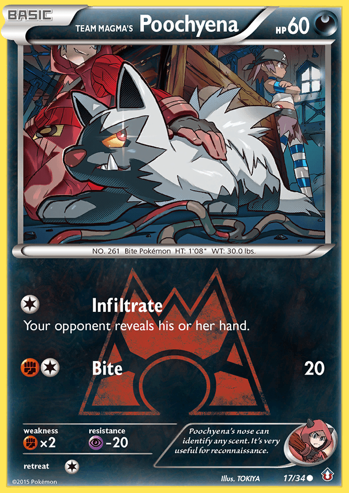 Team Magma's Poochyena, Double Crisis 17