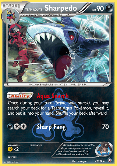 Team Aqua's Sharpedo, Double Crisis 21