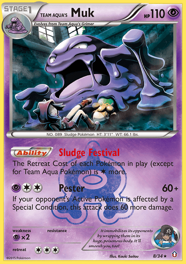 Team Aqua's Muk, Double Crisis 8