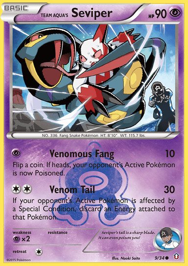 Team Aqua's Seviper, Double Crisis 9