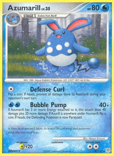 Azumarill, Diamond & Pearl 18