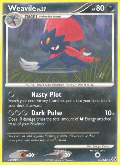 Weavile, Diamond & Pearl 40