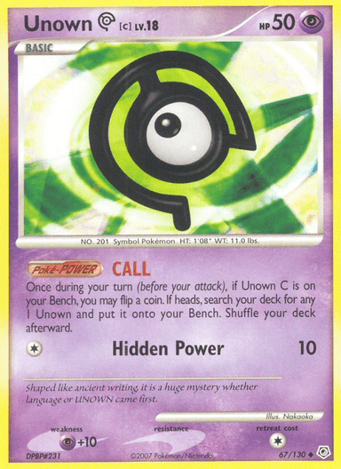 Unown [C], Diamond & Pearl 67