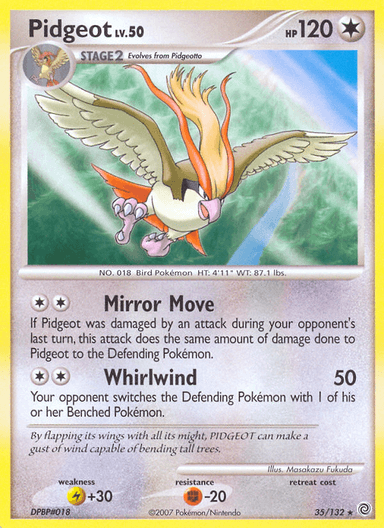 Pidgeot, Secret Wonders 35