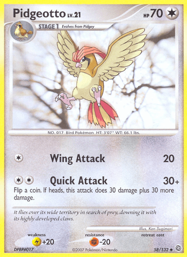 Pidgeotto, Secret Wonders 58