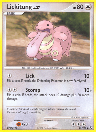 Lickitung, Secret Wonders 91