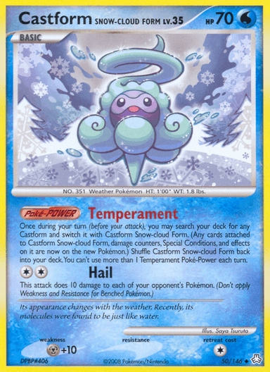 Castform Snow-Cloud Form, Legends Awakened 50