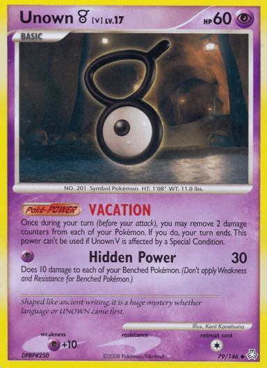 Unown [V], Legends Awakened 79