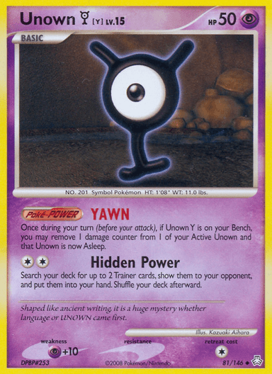 Unown [Y], Legends Awakened 81