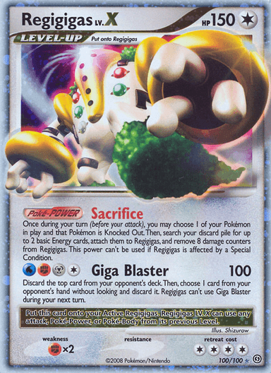 Regigigas LV.X, Stormfront 100