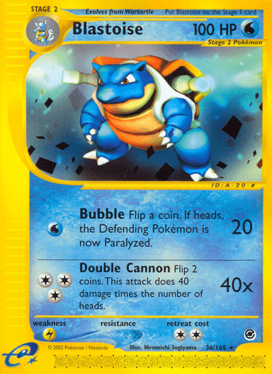 Blastoise, Expedition Base Set 36