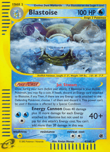 Blastoise, Expedition Base Set 4