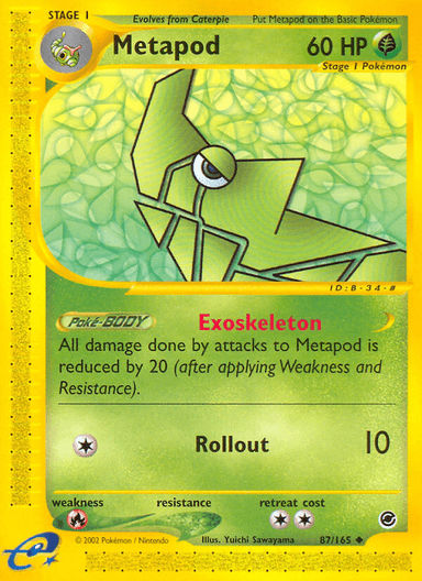 Metapod, Expedition Base Set 87