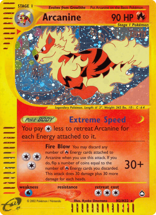 Arcanine, Aquapolis H2