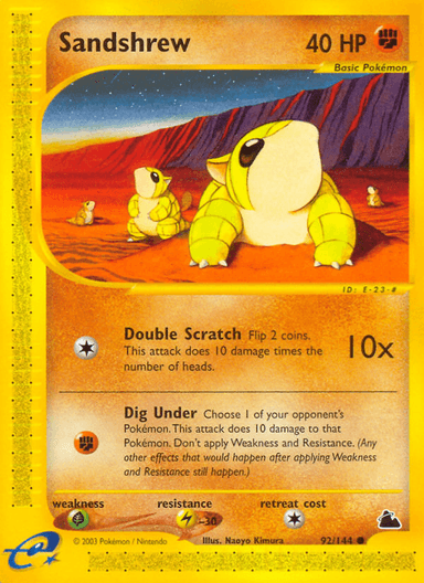 Sandshrew, Skyridge 92