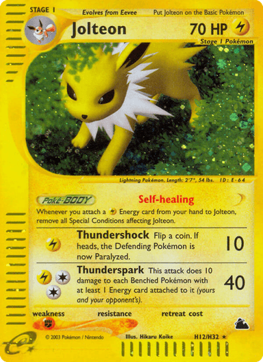 Jolteon, Skyridge H12