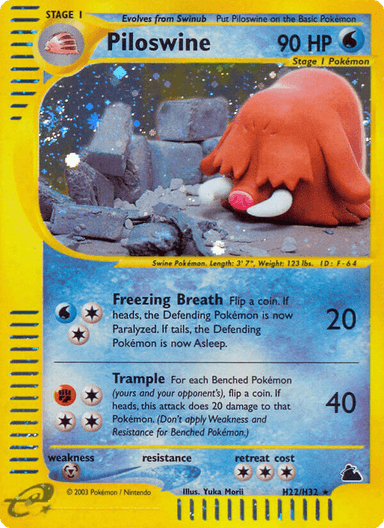 Piloswine, Skyridge H22