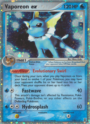 Vaporeon ex, Delta Species 110