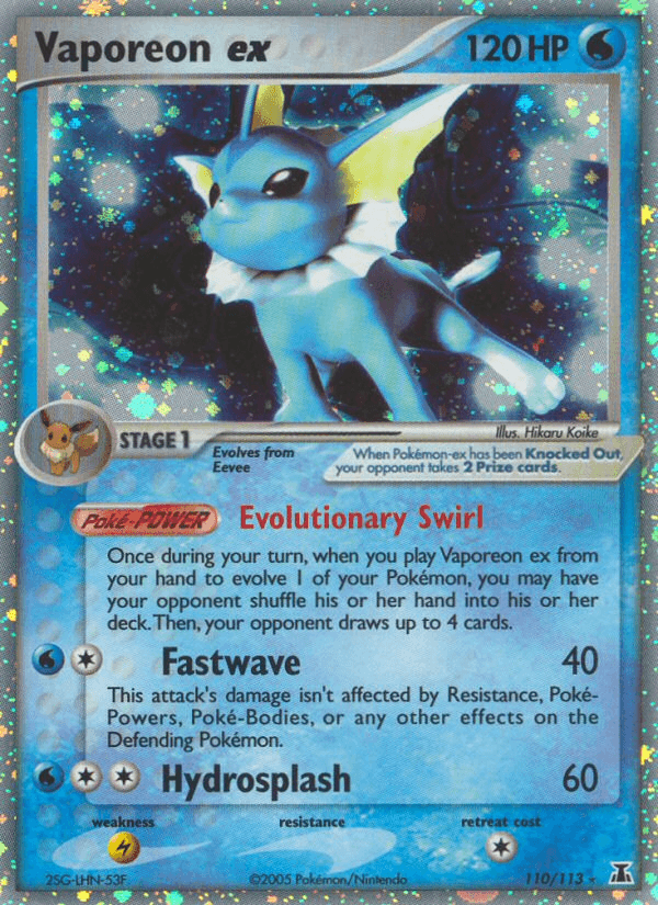 Vaporeon ex, Delta Species 110
