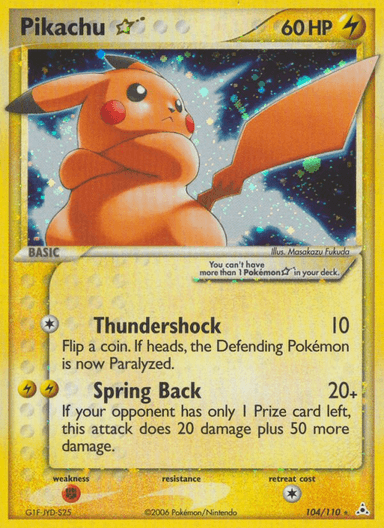 Pikachu ★, Holon Phantoms 104