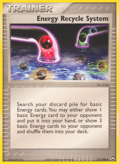 Energy Recycle System, Power Keepers 73
