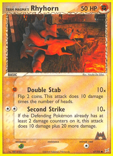 Team Magma's Rhyhorn, Team Magma vs Team Aqua 67