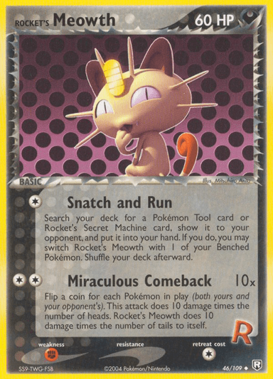 Rocket's Meowth, Team Rocket Returns 46