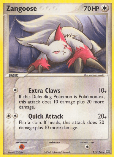 Zangoose, Emerald 21