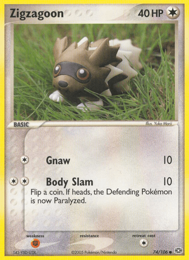 Zigzagoon, Emerald 74