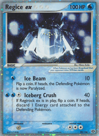 Regice ex, Emerald 98