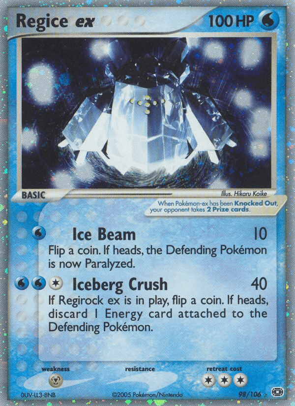 Regice ex, Emerald 98