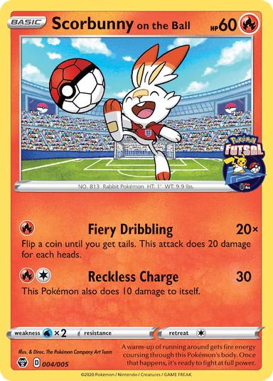 Scorbunny on the Ball, Pokémon Futsal Collection 4