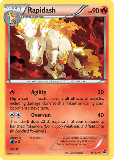 Rapidash, Generations 15