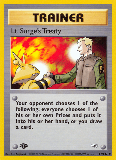 Lt. Surge's Treaty, Gym Heroes 112