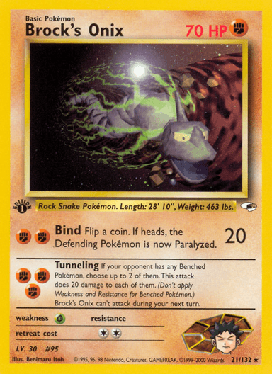 Brock's Onix, Gym Heroes 21
