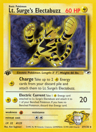 Lt. Surge's Electabuzz, Gym Heroes 27