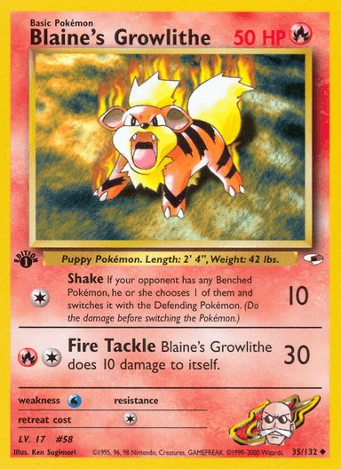 Blaine's Growlithe, Gym Heroes 35